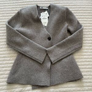 Zara sweater with button detail and cinched waist! NWT!